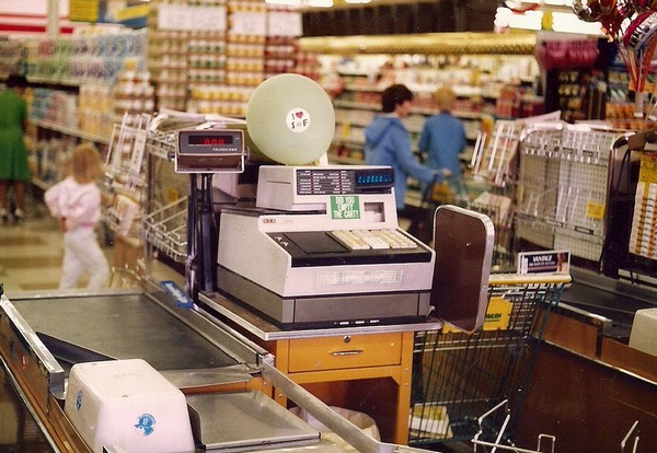 Cash register in the store
