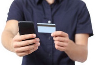 money on the phone through a card