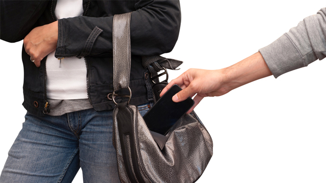 stealing a phone from a bag