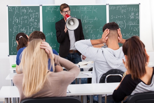teacher yells at students