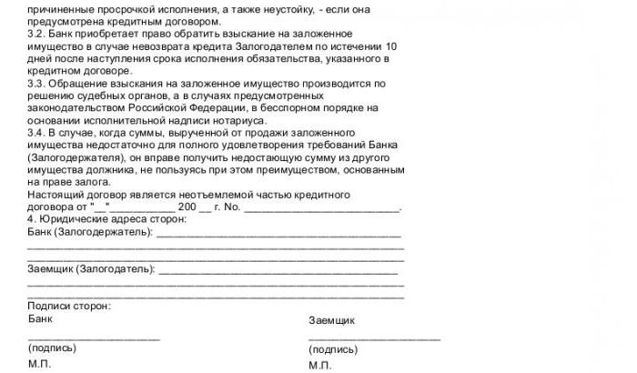 contract of pledge of goods in circulation (sample)