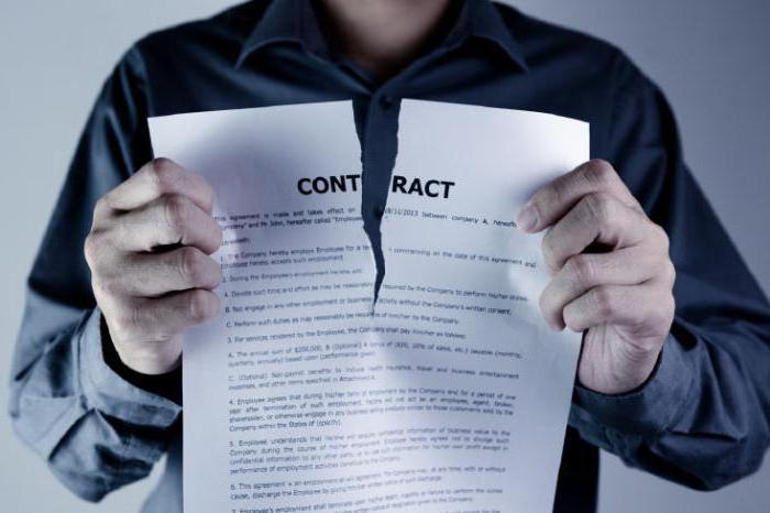 notice of refusal to fulfill the contract