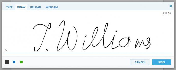 obtaining an electronic signature for individuals of public services