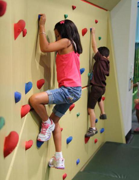 climbing wall for children in Moscow