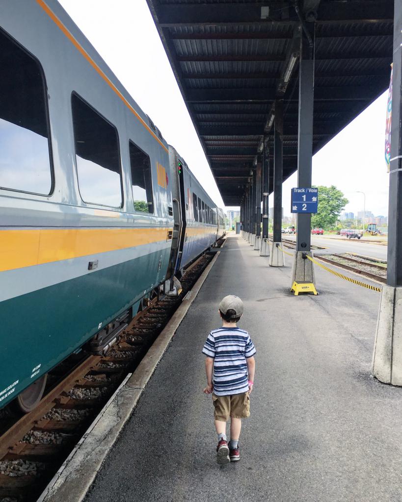 Child on the platform