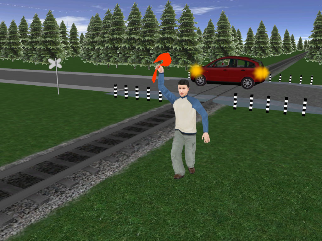 Forced stop at the railway crossing