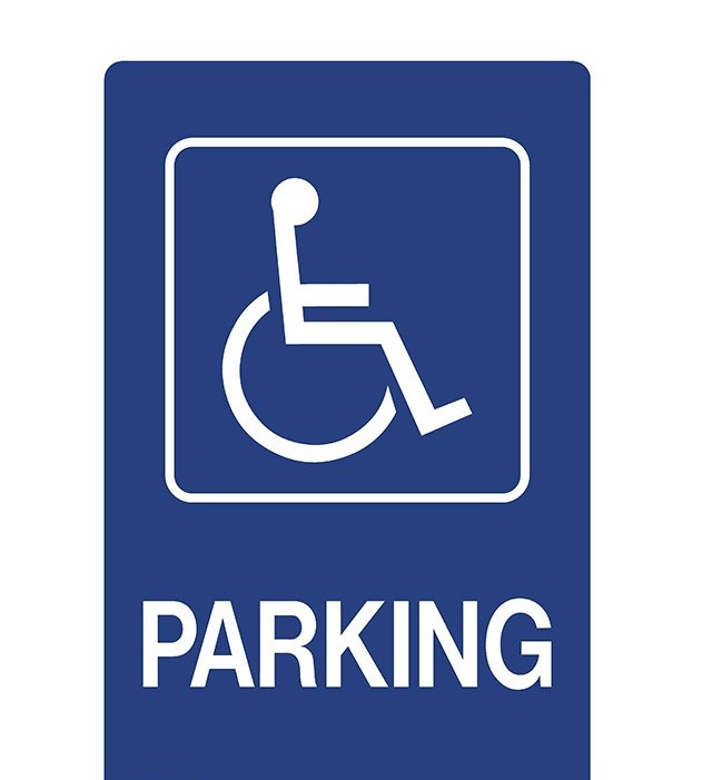 disabled parking sign action