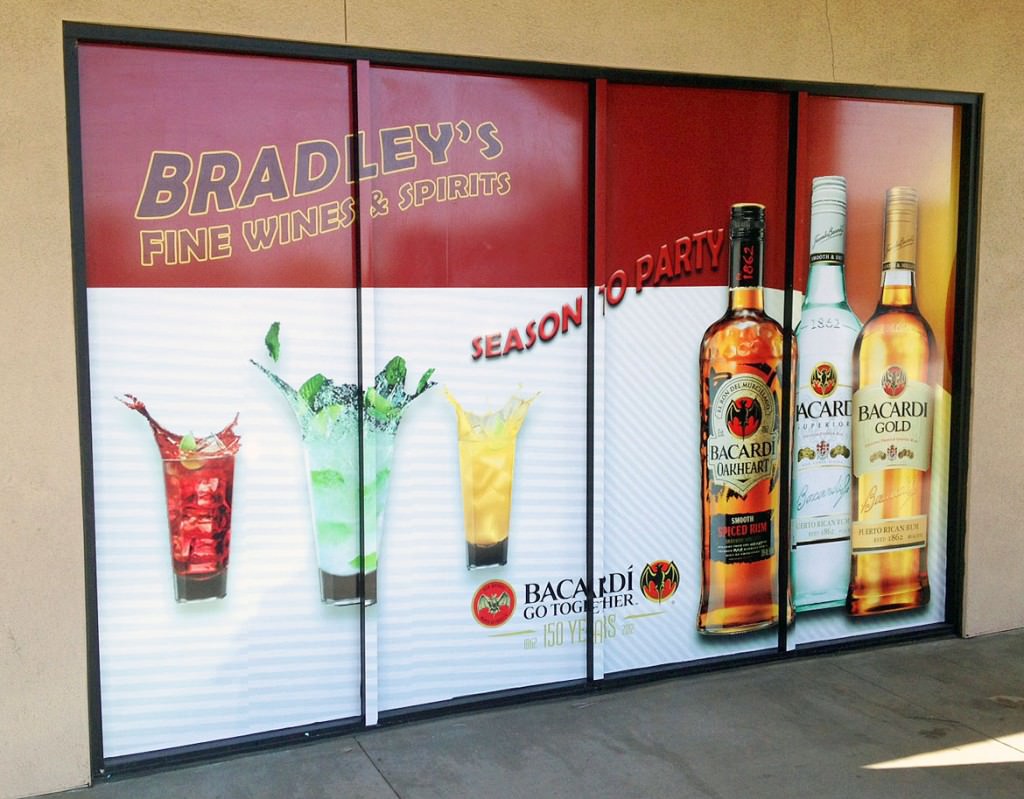 Vinyl film on the boutique