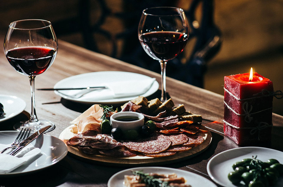 Cork collection in a cafe