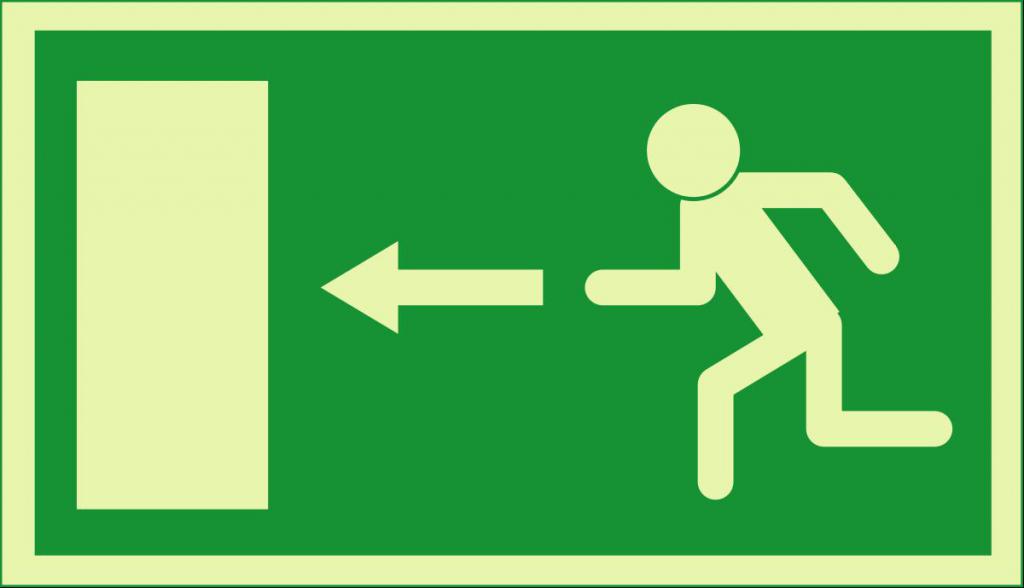 evacuation signs