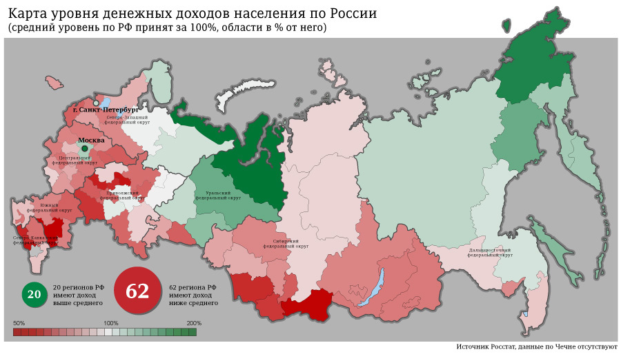 Map of population income