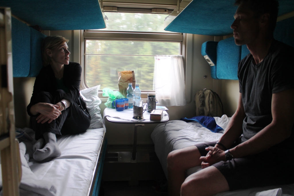 Coupe in the international train Moscow - Beijing