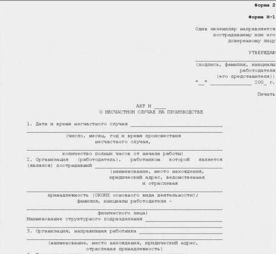 light industrial accident paperwork