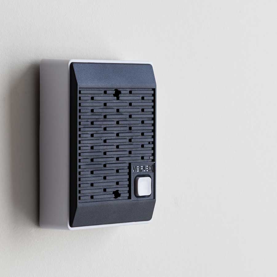 black doorphone panel