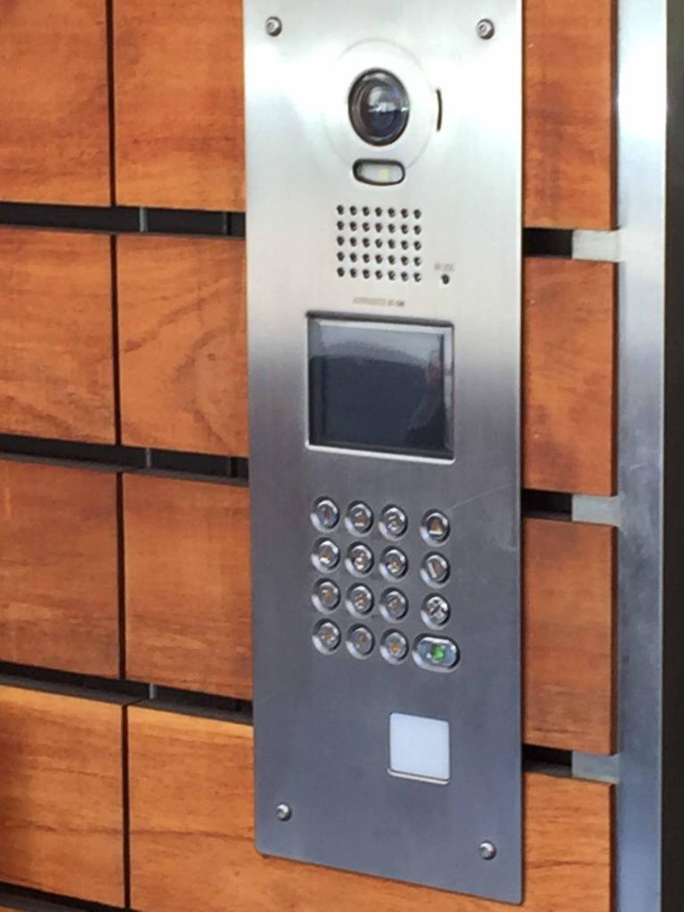 silver doorphone panel