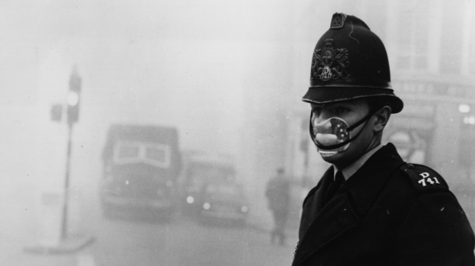 masked policeman