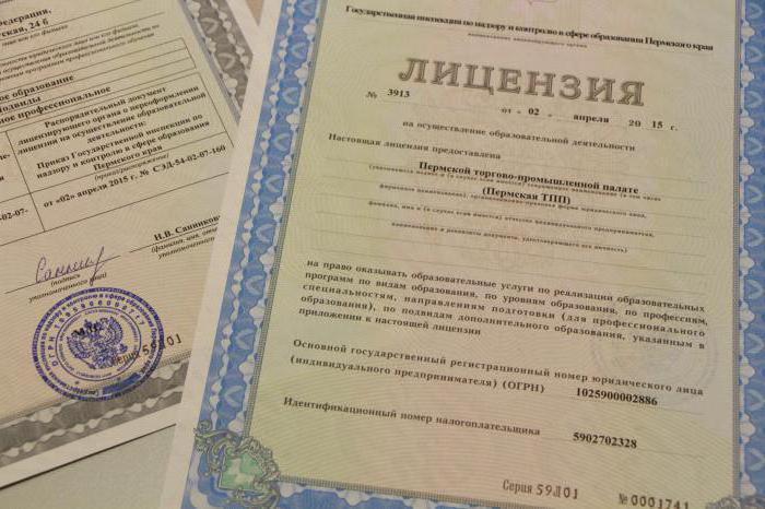 renewal of a license for educational activities during renaming