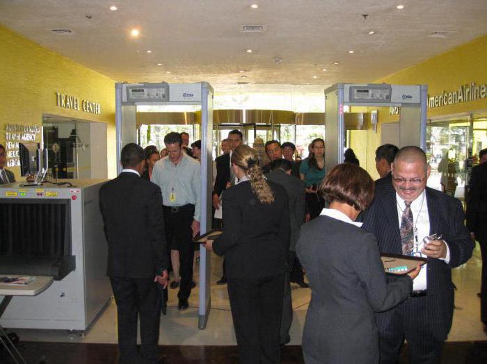 installation of metal detector frames