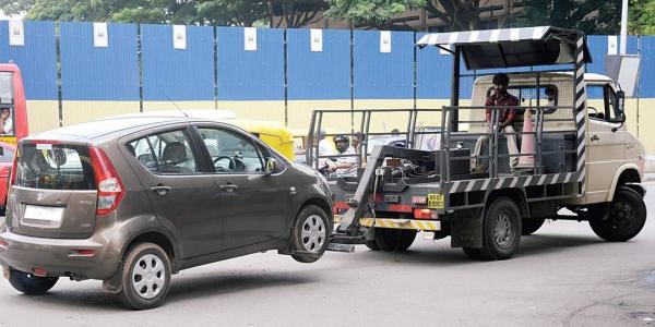 fine car evacuation to a parking lot