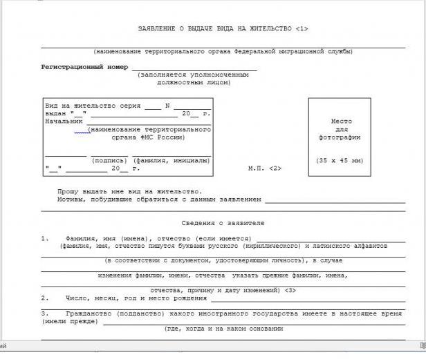 Fill out an application for a residence permit