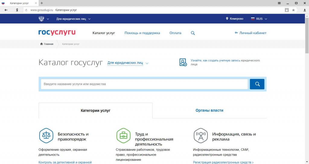Government Services Website