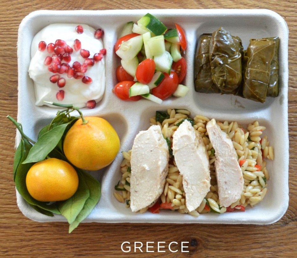 School breakfast in Greece