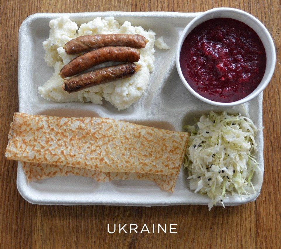 Breakfast at the Ukrainian school