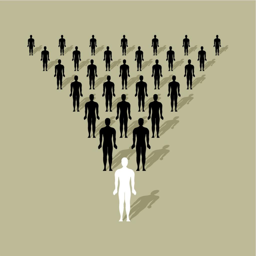 The principle of building a financial pyramid