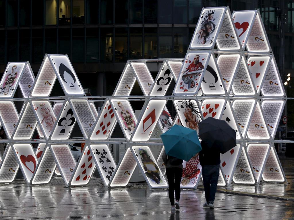 Pyramid as a house of cards