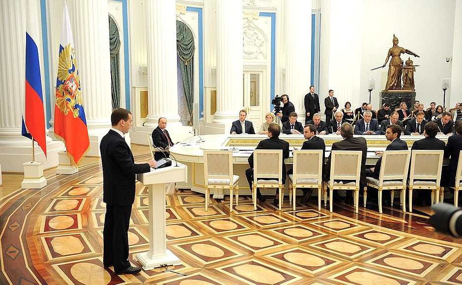 The meeting of the Government of the Russian Federation