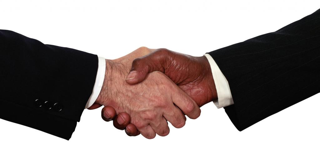 Men shaking hands