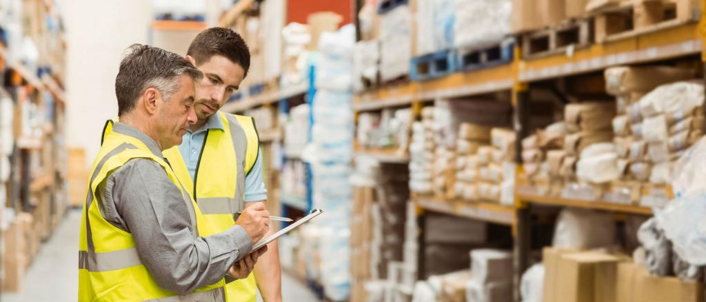 Checking goods at the customs warehouse
