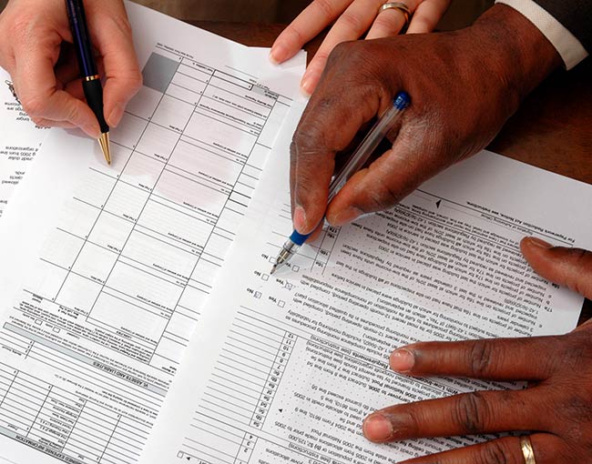 Filling in the questionnaire