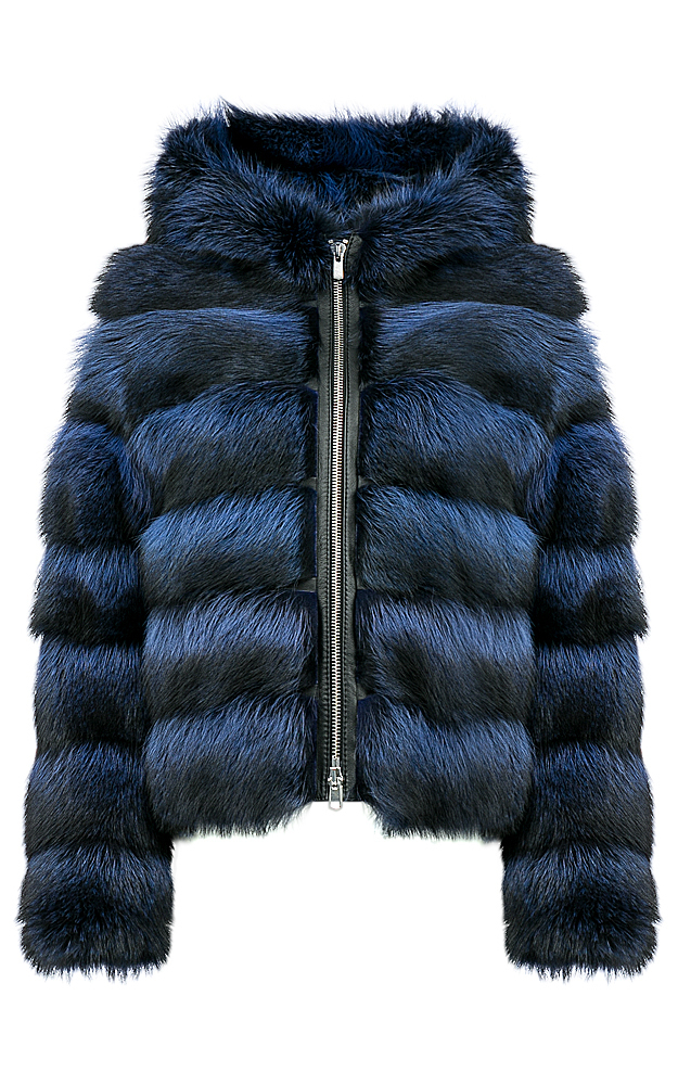Jacket made of raccoon fur